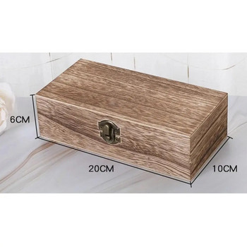 Vintage Ξύλινο Κουτί κοσμημάτων Ορθογώνιο Ξύλινο Κουτί αποθήκευσης Δώρο Κουτί συσκευασίας Αναποδογυρισμένο Τύπος Πολλαπλών χρωμάτων Αποθήκευση Κοσμήματα Δαχτυλίδι κολιέ