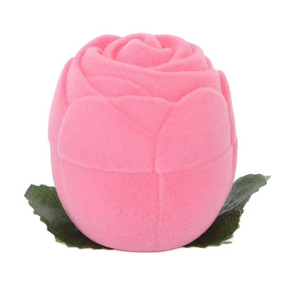 Roosi flokeeriva sõrmuse kaelakeekarp Mini ehtekõrvarõngaste hoidikümbris pakkekarp ehete hoiustamisvahend kihlusmoe jaoks