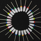 32 "Naelkarbiidist keraamilised küünepuuriotsad freeslõikur elektrilise puuri jaoks maniküüri masina tarvik Eemaldage geel-laki küünenaha