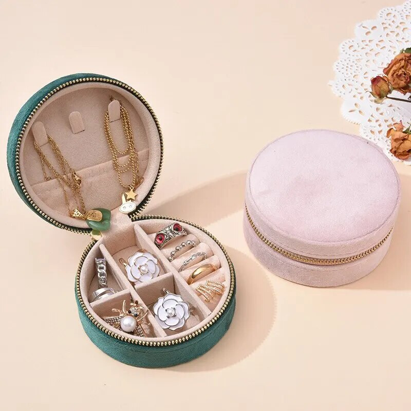 Aksominė papuošalų dėžutė Daugiafunkcinė apsauga Papuošalų laikymo dėžutė Auskarai Kaklo papuošalai Žiedas Papuošalų Organizatorius Indelis smulkmenoms