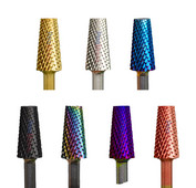 NAILTOOLS 5.2 kis trapéz alakú kúpos hordó arany ezüst Sötétlila kék szivárvány rózsa arany 5 színű körömfúró vágó