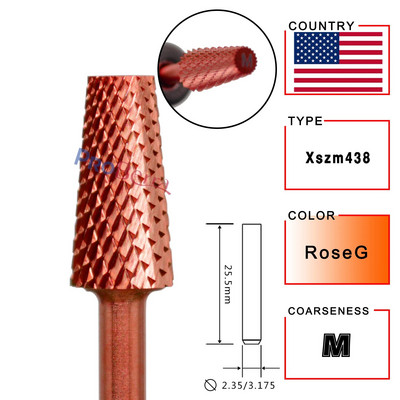 NAILTOOLS 5.2 kis trapéz alakú kúpos hordó arany ezüst Sötétlila kék szivárvány rózsa arany 5 színű körömfúró vágó