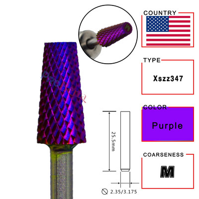 NAILTOOLS 5.2 kis trapéz alakú kúpos hordó arany ezüst Sötétlila kék szivárvány rózsa arany 5 színű körömfúró vágó