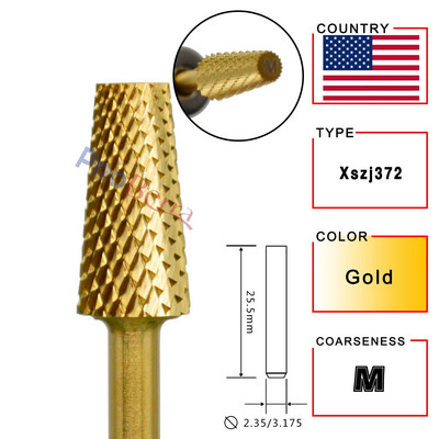 NAILTOOLS 5.2 kis trapéz alakú kúpos hordó arany ezüst Sötétlila kék szivárvány rózsa arany 5 színű körömfúró vágó