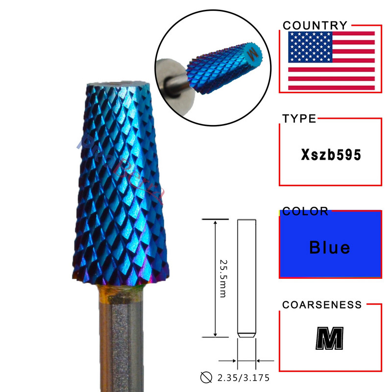 NAILTOOLS 5.2 kis trapéz alakú kúpos hordó arany ezüst Sötétlila kék szivárvány rózsa arany 5 színű körömfúró vágó