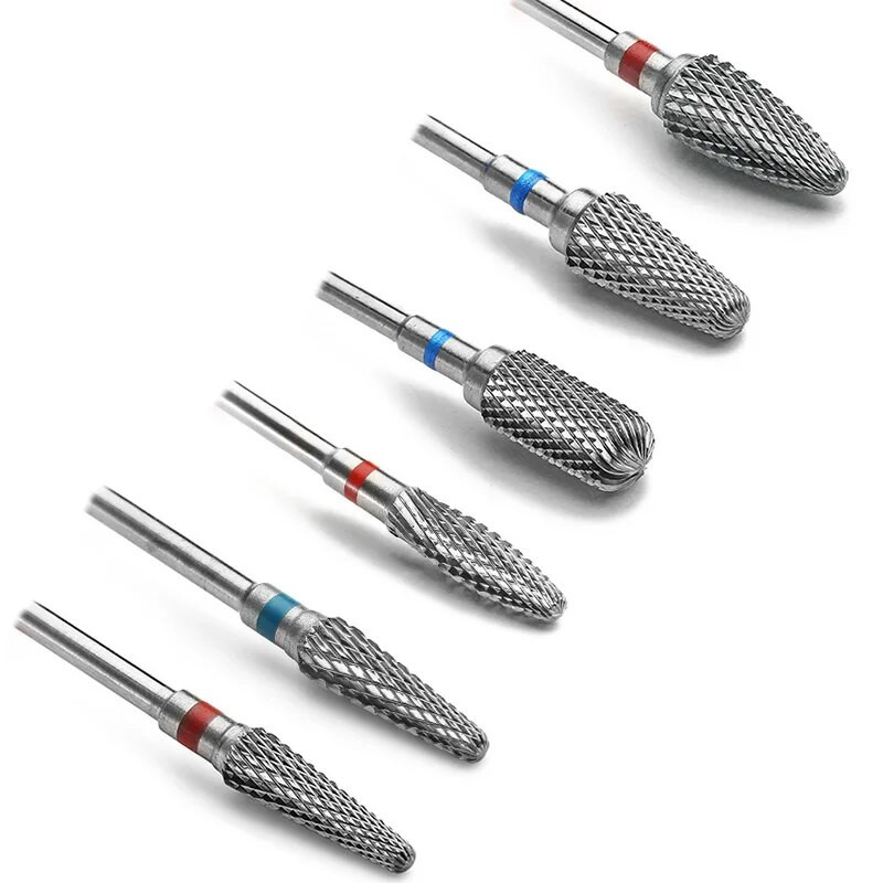 Nagų grąžtai Volframo karbido keraminės šlifavimo frezavimo pjovimo staklės, skirtos elektriniam gręžtuvui, manikiūro mašinai, nagų pedikiūro įrankiui