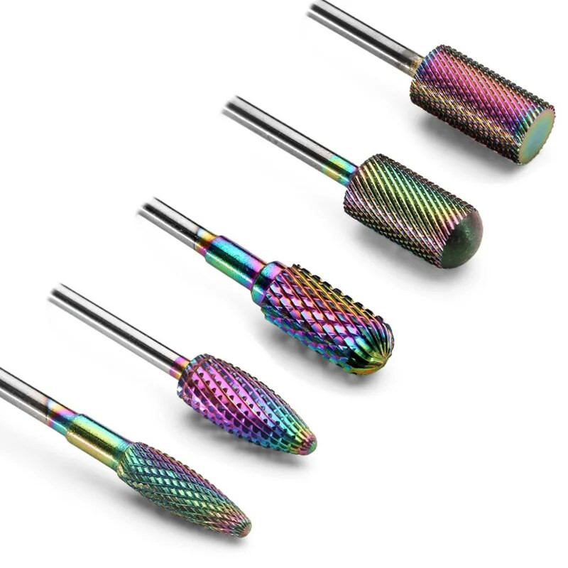 Nagų grąžtai Volframo karbido keraminės šlifavimo frezavimo pjovimo staklės, skirtos elektriniam gręžtuvui, manikiūro mašinai, nagų pedikiūro įrankiui