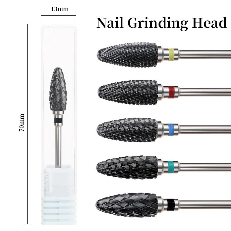 Nagų grąžtai Volframo karbido keraminės šlifavimo frezavimo pjovimo staklės, skirtos elektriniam gręžtuvui, manikiūro mašinai, nagų pedikiūro įrankiui
