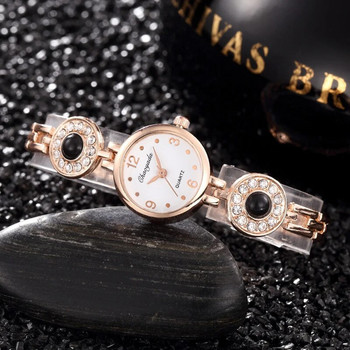 Часовник за жени 2023 г. Нов в луксозна гривна Златна, сребърна рокля с малък циферблат Дамски кварцов ръчен часовник Ежедневен часовник Подарък Reloj Mujer