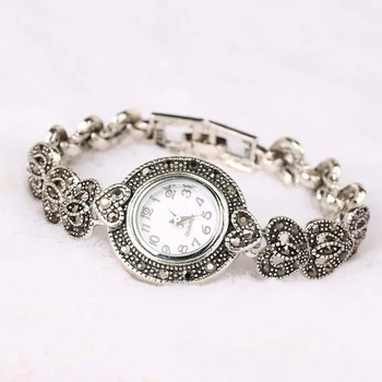 Винтидж луксозен часовник с гривна Дамски дамски елегантни часовници с кристали Часовник Кварцов ръчен часовник Relogio Feminino Reloj Mujer