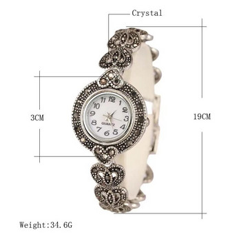 Винтидж луксозен часовник с гривна Дамски дамски елегантни часовници с кристали Часовник Кварцов ръчен часовник Relogio Feminino Reloj Mujer