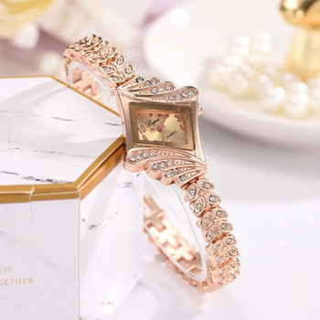 Γυναικεία ρολόγια Πολυτελές κρύσταλλο βραχιόλι Φόρεμα ρολόγια χειρός πολύτιμος λίθος Ρολόγια γυναικείο χρυσό ρολόι μόδας γυναικείο εμπορικό σήμα