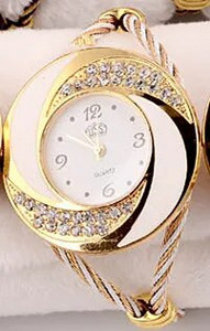 Naiste vabaaja käekell 7 värviga käevõru ümmargune sihverplaadiga kristallist kvartsist elegantne moekell Kõrge kvaliteediga kell suur kell relojed