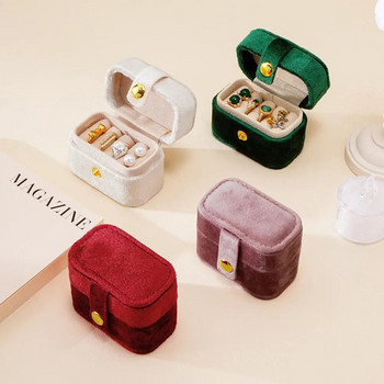 Нова мини преносима кутия за бижута за пътуване Колие Обеци Съхранение на пръстен Висококачествена PU кожа Дамски калъф за органайзер за бижута Joyero