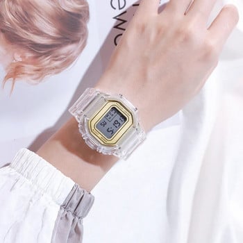 LED електронен часовник Студентски спорт на открито Водоустойчив часовник Цифров седмичен дисплей Малки квадратни цифрови ръчни часовници на едро