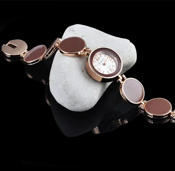 Дамски часовник Ladies Nobler Fashion Casual 5 Colors Wafer Design Round Dial Гривна Часовник Mujor Quartz Ръчен часовник Female Relojes