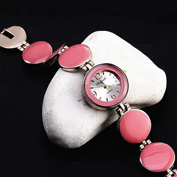 Дамски часовник Ladies Nobler Fashion Casual 5 Colors Wafer Design Round Dial Гривна Часовник Mujor Quartz Ръчен часовник Female Relojes