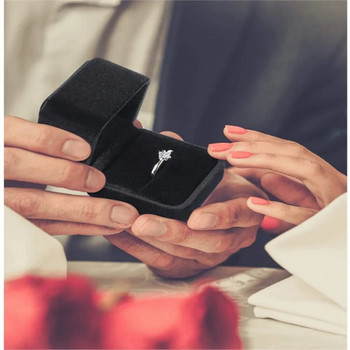 Търговия на едро с годежна кадифена обеца, пръстен, опаковка, кутия, органайзер за бижута, подарък за Свети Валентин, сватбен пръстен, дисплей, кутия за съхранение