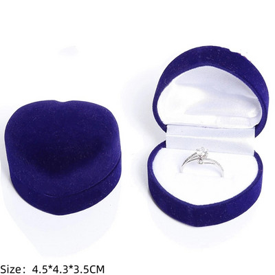 Veleprodaja Kutija za pakiranje zaručničkih baršunastih naušnica Organizator za nakit Poklon za Valentinovo Vjenčani prsten Kutija za pohranu