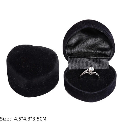 Veleprodaja Kutija za pakiranje zaručničkih baršunastih naušnica Organizator za nakit Poklon za Valentinovo Vjenčani prsten Kutija za pohranu