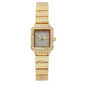Νέα γυναικεία ρολόγια επώνυμα Πολυτελές χρυσό βραχιόλι Ρολόι Γυναικεία ρολόγια Rhinestone Γυναικείο ρολόι Reloj Mujer Montre Femme Δώρα