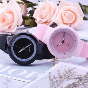 Λευκά ρολόγια Γυναικεία μόδα λουράκι σιλικόνης Αναλογικό ρολόι καρπού χαλαζία Γυναικεία ρολόγια χειρός Quartz relogio feminino Reloj