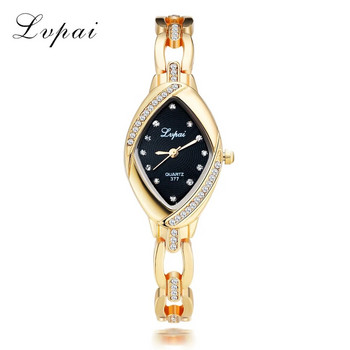 Марка Lvpai Lxury Златен часовник Дамски часовник със кристали Дамска модна рокля Кварцов часовник Reloj Mujer Relogio Feminino Подарък