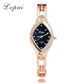 Марка Lvpai Lxury Златен часовник Дамски часовник със кристали Дамска модна рокля Кварцов часовник Reloj Mujer Relogio Feminino Подарък