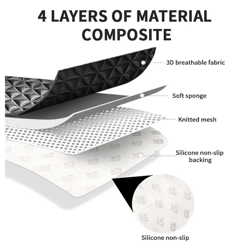 3D hingav autoistme kate suvine autoistme padi kumer disain soojuse hajutamiseks higikindel universaalne autotooli matt