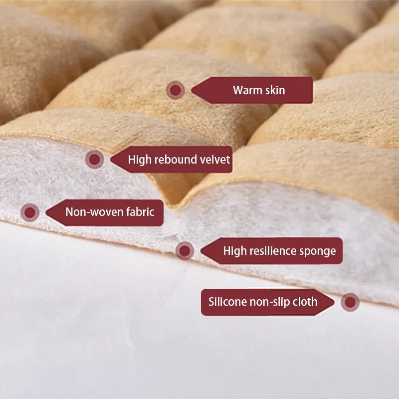 SEAMETAL pliušinis automobilio sėdynės užvalkalas, neslystantis minkštas sėdynės pagalvėlė, automatinis kėdės apsauginis padas Universalus sedano visureigio pikapui