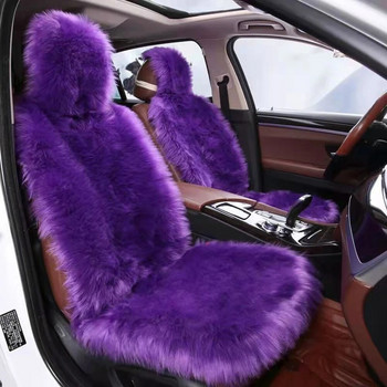 Χειμερινά ζεστά καλύμματα καθισμάτων αυτοκινήτου Τεχνητά βελούδινα αυτοκίνητα Μαξιλάρι μαλακό συνθετικό μαλλί καθίσματα Κατάλληλα για φορτηγό, SUV, Van hot Pink