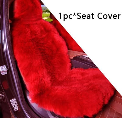 Talvised soojad autoistmekatted kunstlikud pehmed autod, pehmed sünteetilised villased istmed, sobivad veoautodele, maasturitele, kaubikutele kuuma roosa