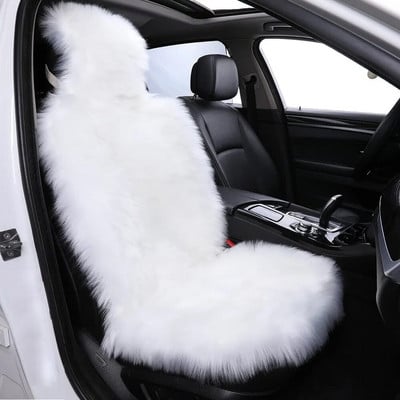 Talvised soojad autoistmekatted kunstlikud pehmed autod, pehmed sünteetilised villased istmed, sobivad veoautodele, maasturitele, kaubikutele kuuma roosa