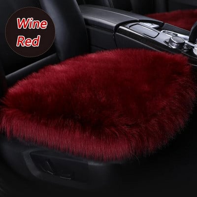 Talvised soojad autoistmekatted kunstlikud pehmed autod, pehmed sünteetilised villased istmed, sobivad veoautodele, maasturitele, kaubikutele kuuma roosa