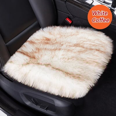 Talvised soojad autoistmekatted kunstlikud pehmed autod, pehmed sünteetilised villased istmed, sobivad veoautodele, maasturitele, kaubikutele kuuma roosa