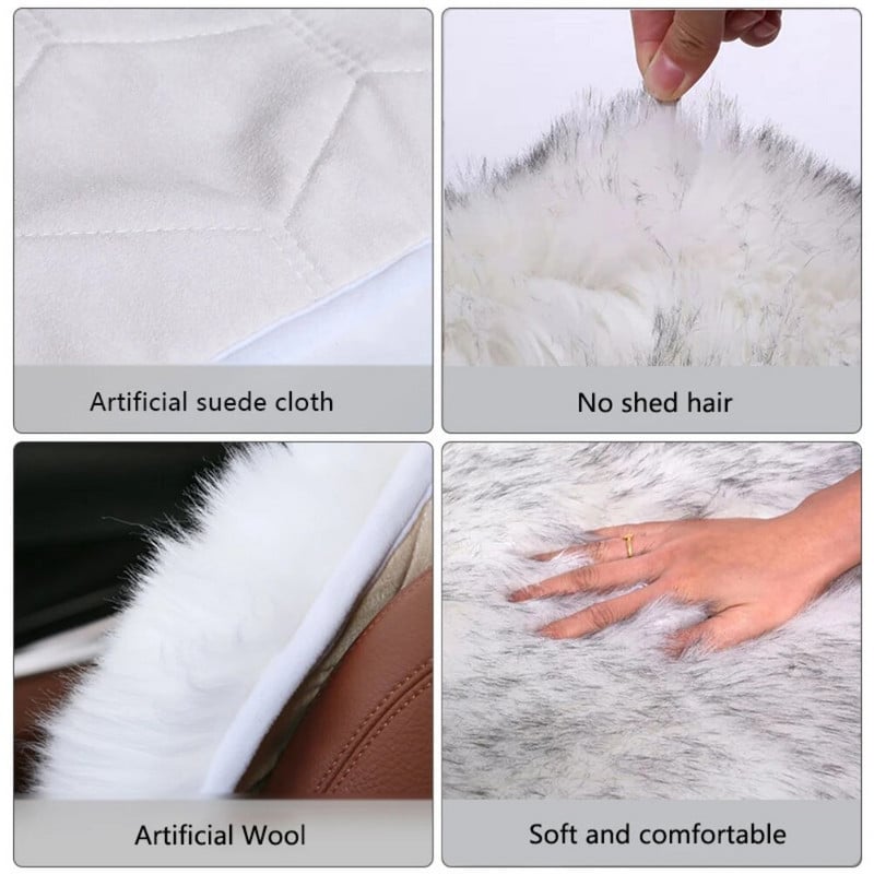 Talvised soojad autoistmekatted kunstlikud pehmed autod, pehmed sünteetilised villased istmed, sobivad veoautodele, maasturitele, kaubikutele kuuma roosa