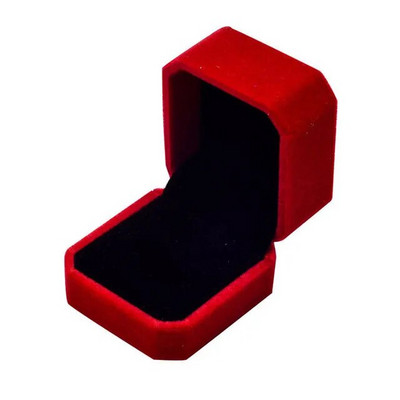 Senovinė aksominė žiedų dėžutė šešiakampės formos nuimama vestuvinio žiedo auskarų laikiklio dėklas Organizatoriaus laikymo žiedo ekrano pakuotė Dovana