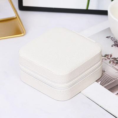 1tk Mini ehete korraldaja Kuva Reisi ehted Tõmblukuga ümbriskarbid Kõrvarõngad Kaelakee Sõrmus Kaasaskantav ehtekarp Nahast hoiukoht