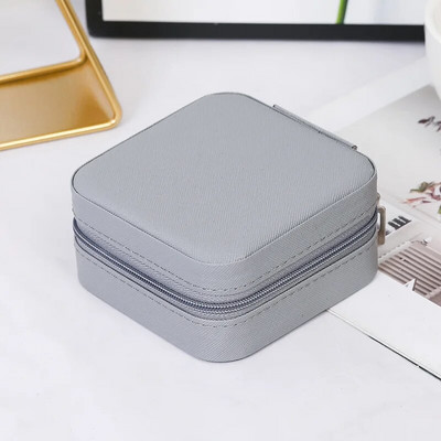 1tk Mini ehete korraldaja Kuva Reisi ehted Tõmblukuga ümbriskarbid Kõrvarõngad Kaelakee Sõrmus Kaasaskantav ehtekarp Nahast hoiukoht