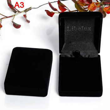 1PC Търговия на едро с черно кадифе сватбена булка бижута колие висулка кутия подарък яка обеци дрънкулка витрина държач органайзер