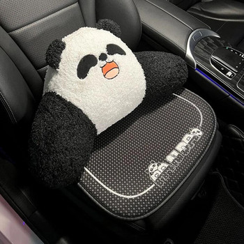 Νέο χαριτωμένο Cartoon Panda Universal κάλυμμα καθίσματος αυτοκινήτου Breathe Ice Silk Auto Seat Cushion Style Mats Four Seasons Car αξεσουάρ
