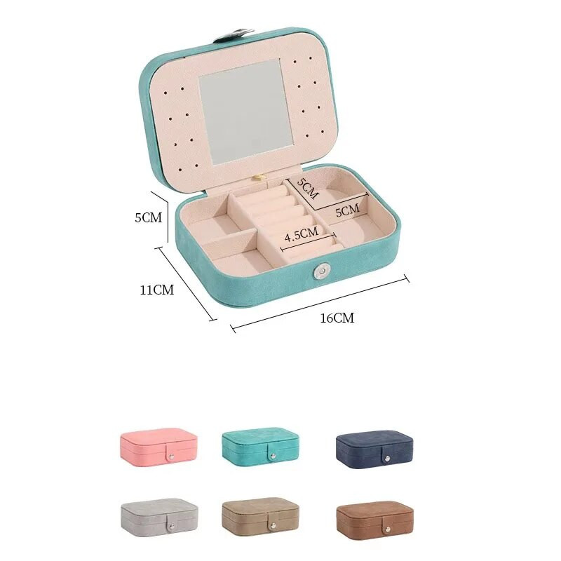 Juvelierizstrādājumu kastīte, seniors smalka gredzenu kastīte kaklarotas auskari auskari aksesuāri saņem somiņu spoguļkastes pārnēsāšanai