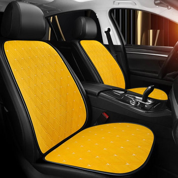 2023 Νέο V βελούδινο χειμερινό μονό κάθισμα αυτοκινήτου χονδρό, αντιολισθητικό ζεστό κάθισμα αυτοκινήτου μονοκόμματο μαξιλάρι μονό κάθισμα τριών θέσεων