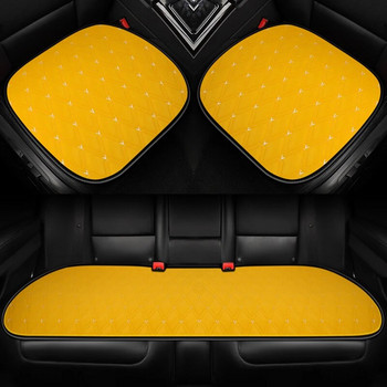2023 Ново V плюшено зимно столче за кола от една част, удебелена неплъзгаща се топла седалка за кола, възглавница от една част, единична седалка, три места