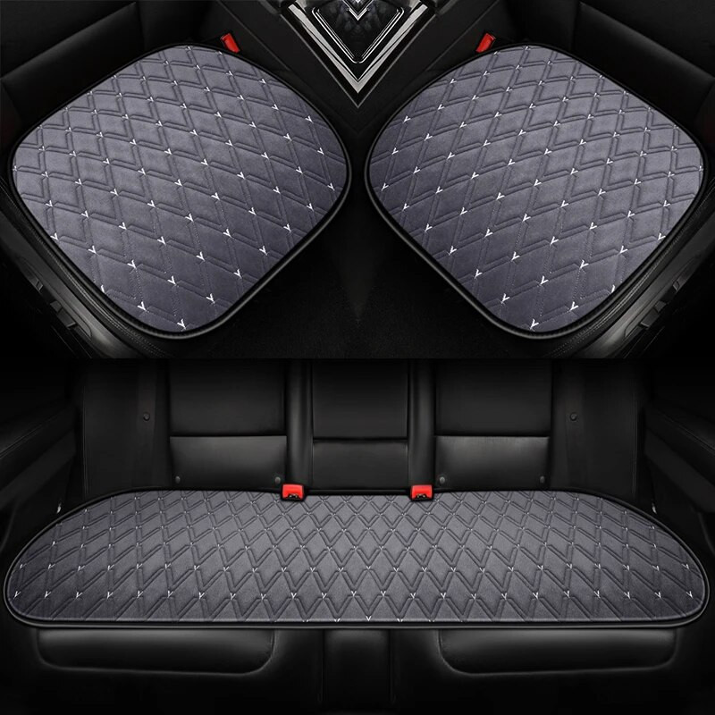 2023 Uus V plush talvine ühes tükis turvahäll, paksendatud libisemisvastane soe turvaiste ühes tükis padi üheosaline iste kolm istet