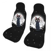 Cute Cat universalus automobilio sėdynės užvalkalas Moon Girl priekinė galinė pleiskanojanti audinio pagalvėlė poliesterio žvejybai skirtos automobilio sėdynės užvalkalo rinkinys 2 moterims