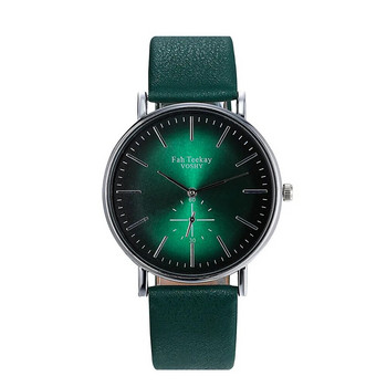 Жени Мъжки часовници Кожени модни ежедневни обикновени черни зелени дамски часовници с гривна Сплав Кварцов ръчен часовник Relogio Feminino