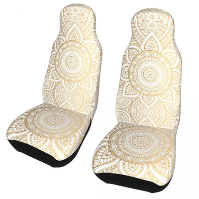 Mandala Gold Bohemic Flower universaalne autoistme kate veekindel maasturile eesmine tagumine flokeeriv riidest padi polüester auto stiil