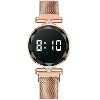 Ежедневен Led часовник за жени със стоманена лента Прост електронен часовник със сензорен екран Творческа идея Reloj Mujer Elegante Продажба на едро