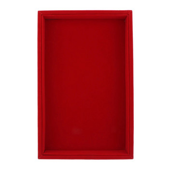 Тава за съхранение на бижута Кадифена витрина за бижута Дисплей Органайзер за обеци Часовници Винтидж кутия 24,5x3x14,5 см